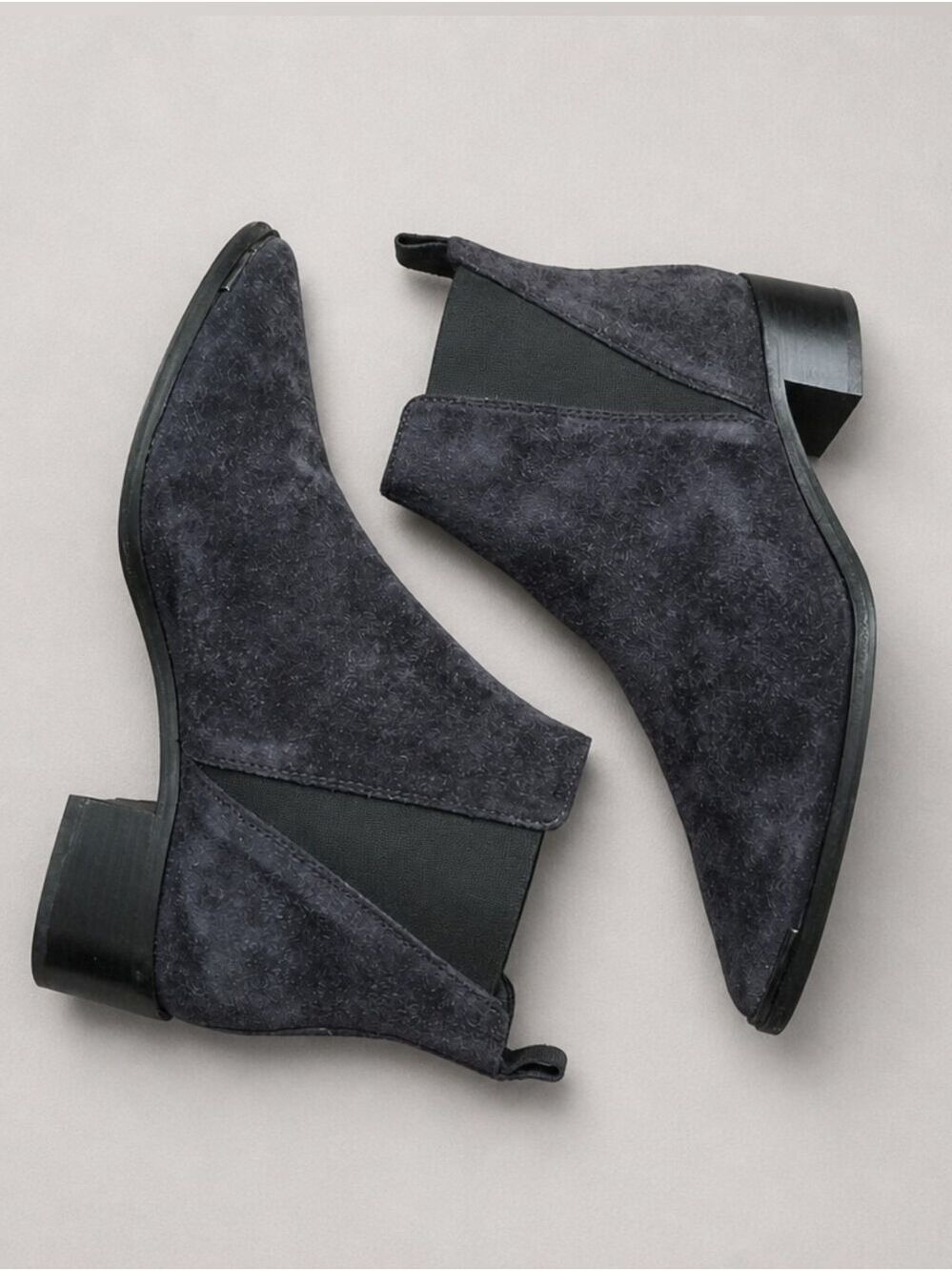 Acne Studios Jensen Charcoal Suede Chelsea Ankle Booties